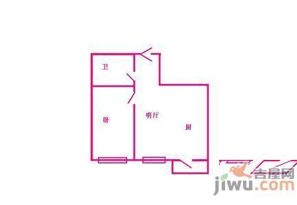 海富康城2室1厅1卫121㎡户型图