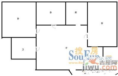 恒祥家园中华轩3室1厅1卫户型图