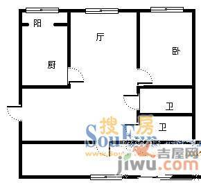 恒祥家园中华轩3室1厅1卫户型图