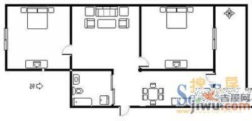 量具新区2室2厅1卫户型图