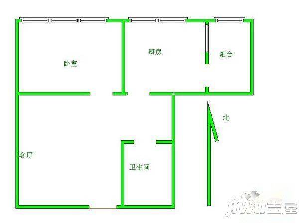 华侨名苑3室1厅1卫户型图