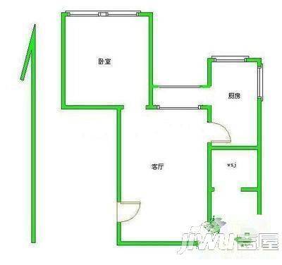 建科大厦3室1厅2卫户型图