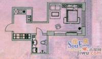 龙升花园1室1厅1卫户型图