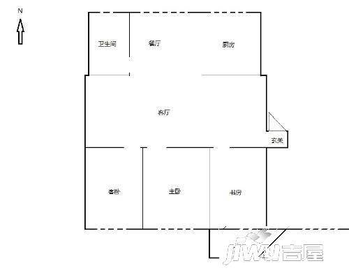 军乐园2室1厅1卫户型图