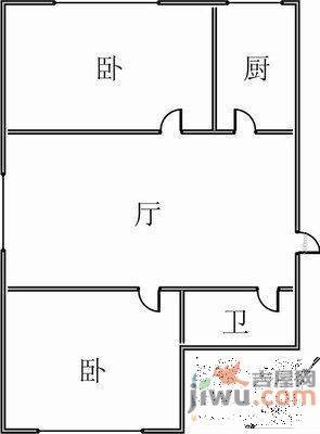 锦宸丽都2室1厅1卫户型图