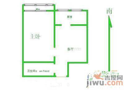 锦宸丽都2室1厅1卫户型图