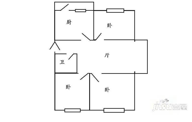 璟盛苑3室1厅1卫户型图