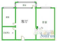 高科新区2室1厅1卫户型图