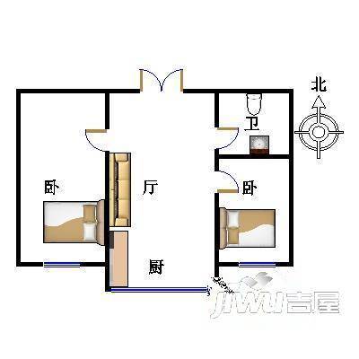 外侨花园3室2厅2卫户型图