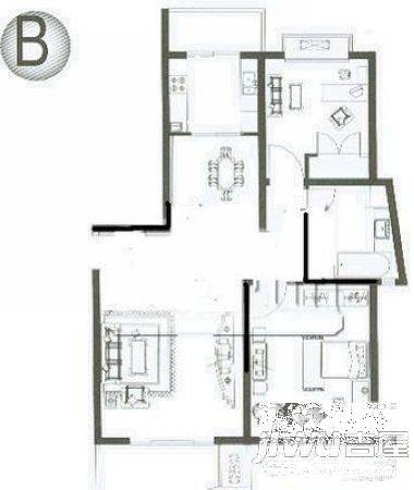 文治家园2室1厅1卫户型图