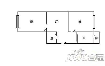 怡园小区2室1厅1卫户型图