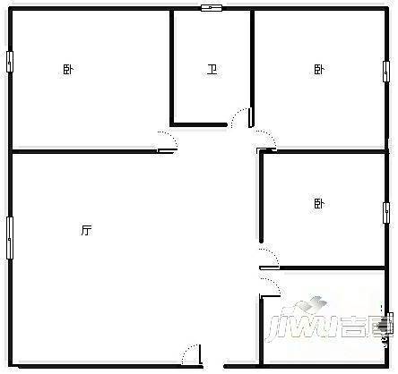 幽静家园3室2厅1卫户型图