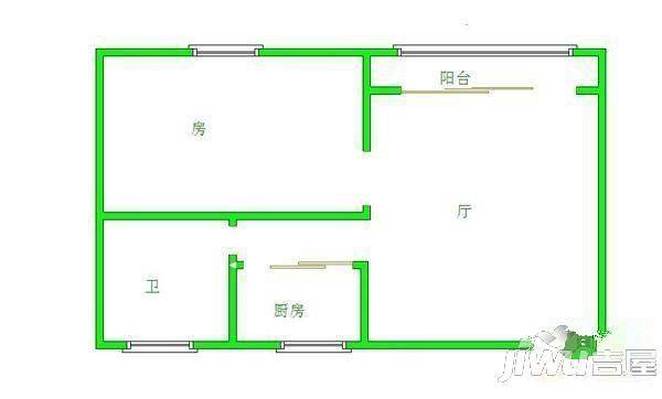 幽静家园3室2厅1卫户型图