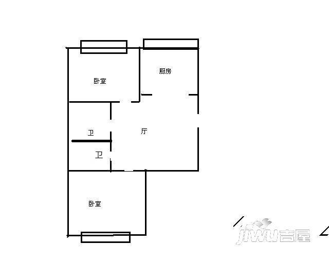 八区四巷3室2厅2卫户型图