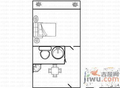 城安小区1室1厅1卫户型图