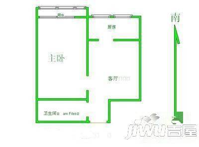 东山聚宝2室1厅1卫户型图