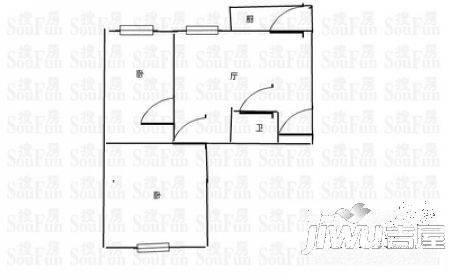 春明小区2室1厅1卫户型图