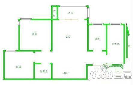 长江名苑2室2厅1卫125㎡户型图