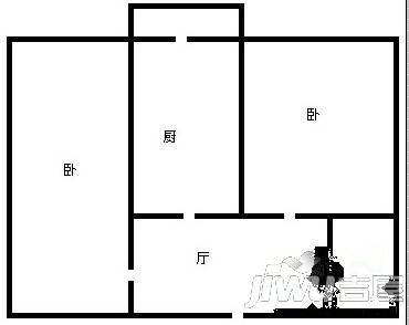 哈轴红旗小区2室1厅1卫户型图