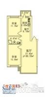 华龙金城2室1厅1卫88.5㎡户型图