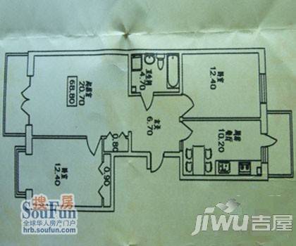 文政雅居1室1厅1卫29.9㎡户型图