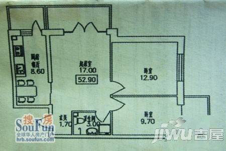 文政雅居1室1厅1卫29.9㎡户型图