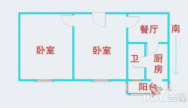 法院小区1室1厅1卫户型图