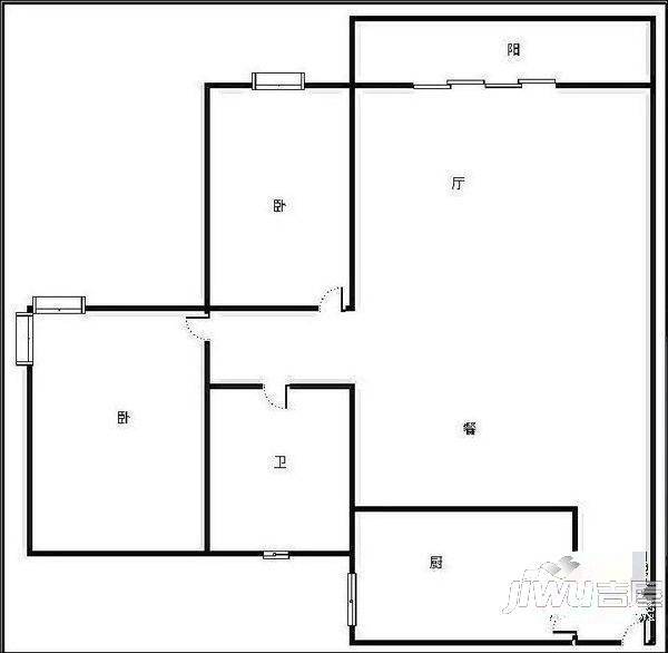 时代家园3室1厅1卫户型图