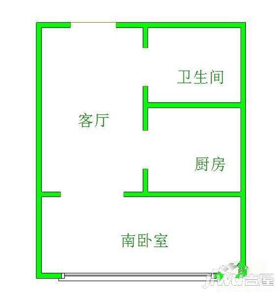 时代家园3室1厅1卫户型图