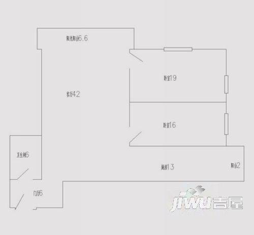 松北新区2室1厅1卫户型图