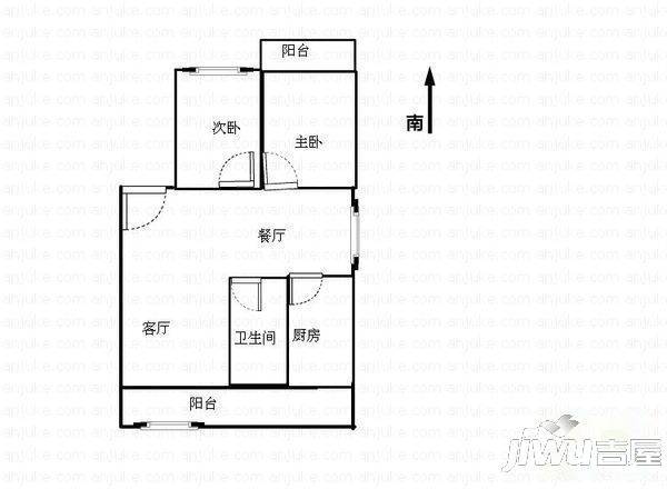 台胞小区3室1厅1卫户型图