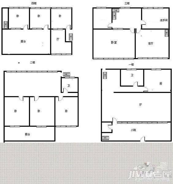 台胞小区3室1厅1卫户型图