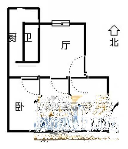 台胞小区3室1厅1卫户型图