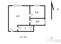 中兴阳光家园1室1厅1卫户型图