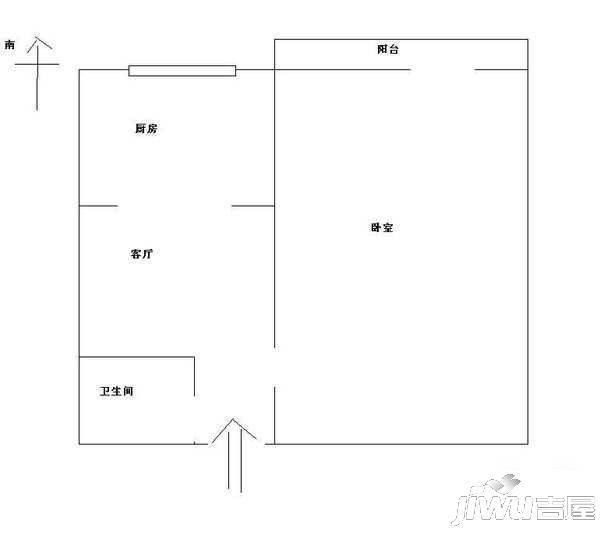 拉林新村2室1厅1卫户型图