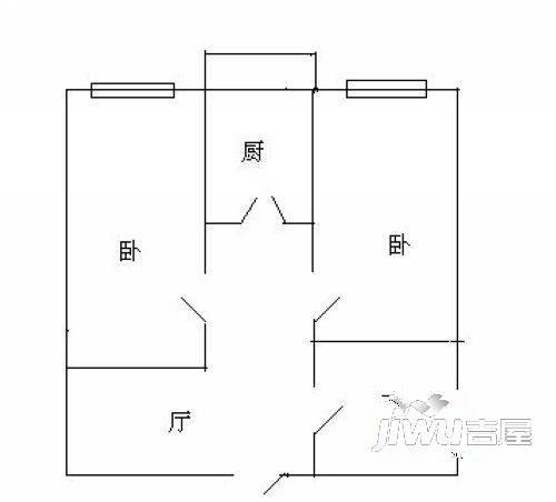 拉林新村2室1厅1卫户型图