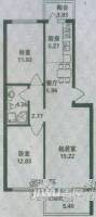 家合城2室2厅1卫61.5㎡户型图