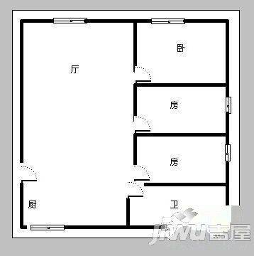 建议小区2室1厅1卫户型图