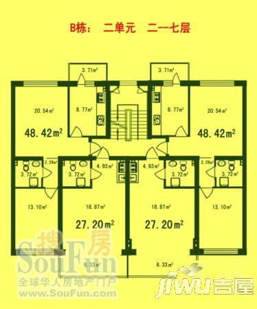 伸马祥园1室1厅1卫户型图