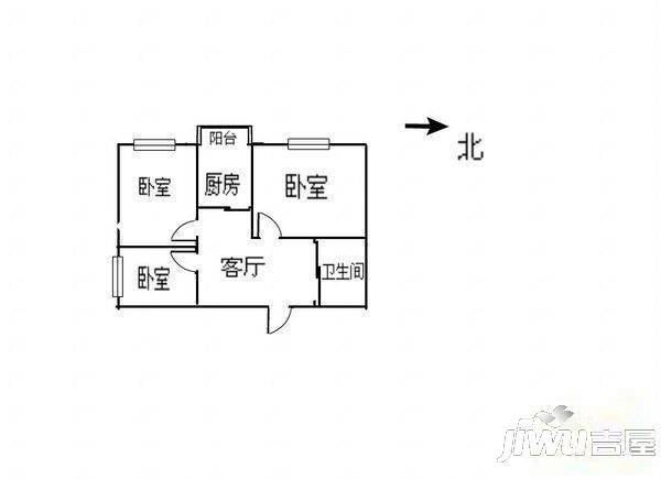 宏南小区2室1厅1卫户型图