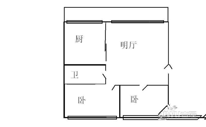 宏南小区2室1厅1卫户型图