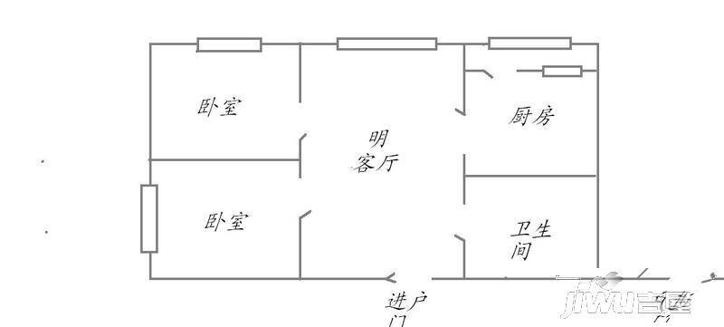 宏南小区2室1厅1卫户型图