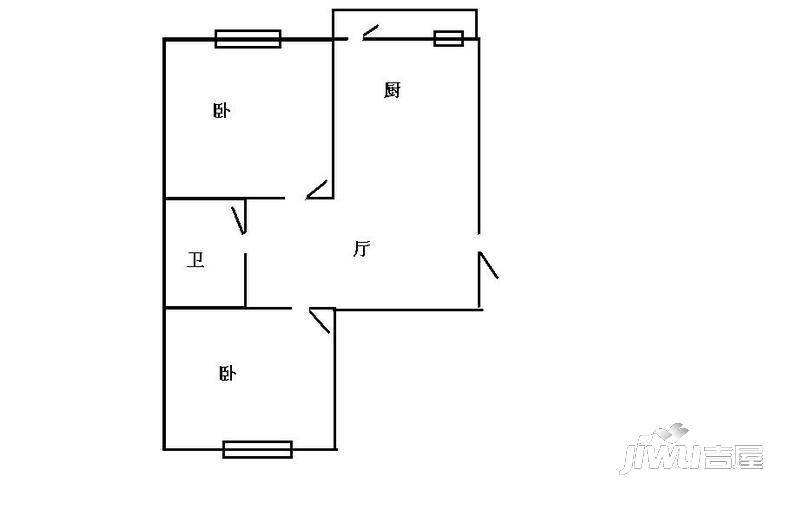 宏南小区2室1厅1卫户型图