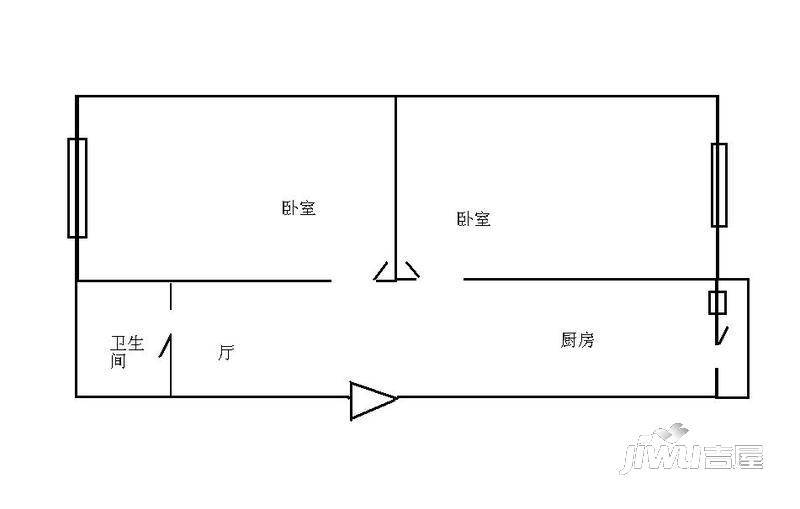 宏南小区2室1厅1卫户型图