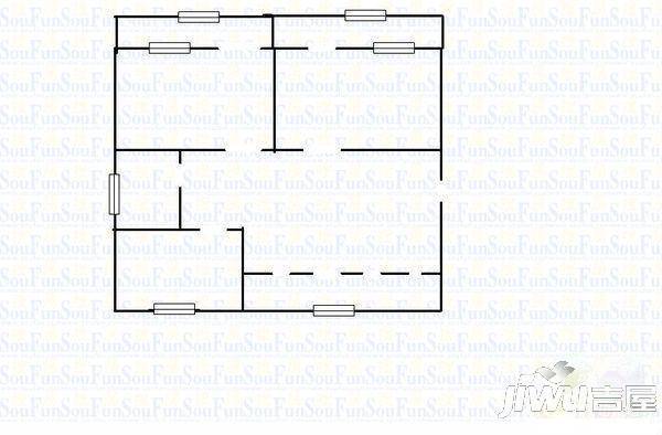 沿江小区2室1厅1卫户型图