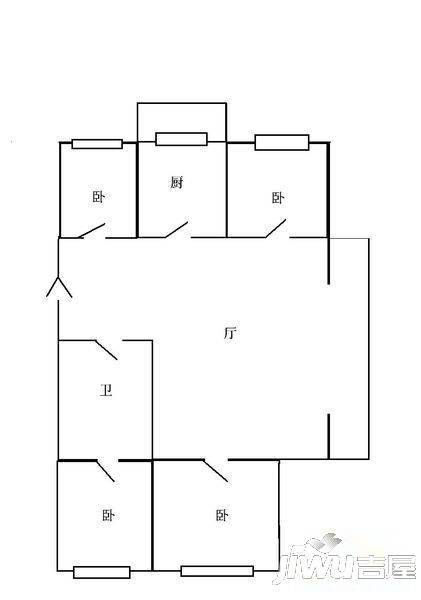 新苑小区3室1厅2卫134㎡户型图