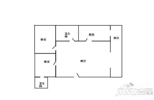 新苑小区3室1厅2卫134㎡户型图