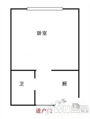 太平小区1室1厅1卫37㎡户型图