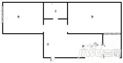 太平小区1室1厅1卫37㎡户型图