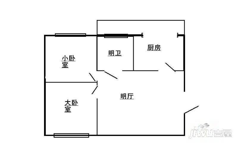 安固小区2室1厅1卫户型图